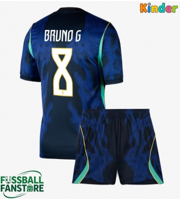 Brasilien Bruno Guimaraes #8 Replik Auswärtstrikot Kinder WM 2026 Kurzarm (+ Kurze Hosen)